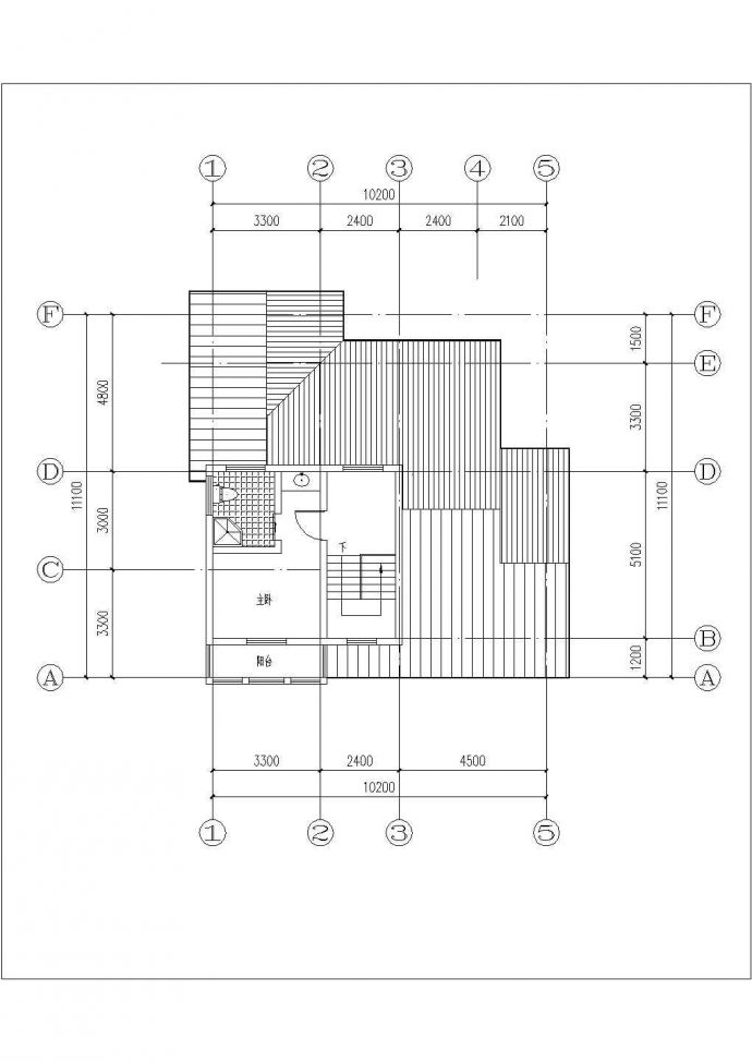 某小区380平米2层混合结构独栋别墅平立面设计CAD图纸（含地下层）_图1