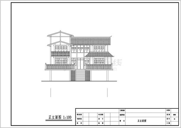 247平米2层框混结构独栋别墅全套建筑+结构设计CAD图纸（含架空层）-图一