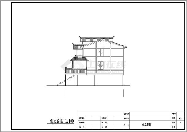 247平米2层框混结构独栋别墅全套建筑+结构设计CAD图纸（含架空层）-图二