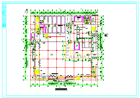 知名学校简约食堂全套建筑设计cad施工图纸（带效果图）-图二