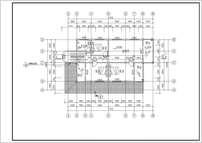 275平米2层混合结构乡村自建别墅平立剖面设计CAD图纸（含效果图）_图1