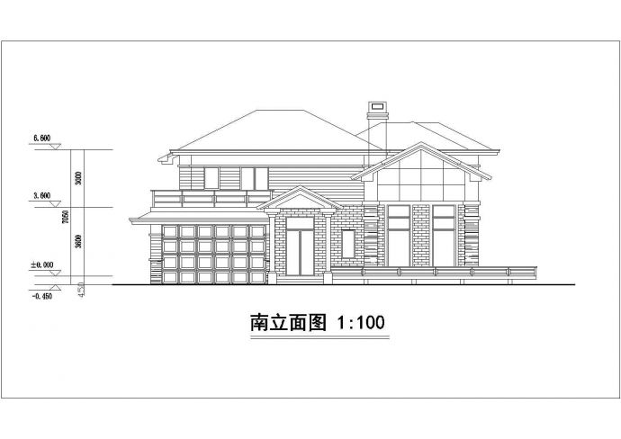 某村镇330平米2层砖混结构自建民居楼平立面设计CAD图纸（含效果图）_图1