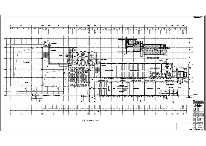 学校设计_师范学校框剪结构五层教学楼建筑施工CAD图_图1