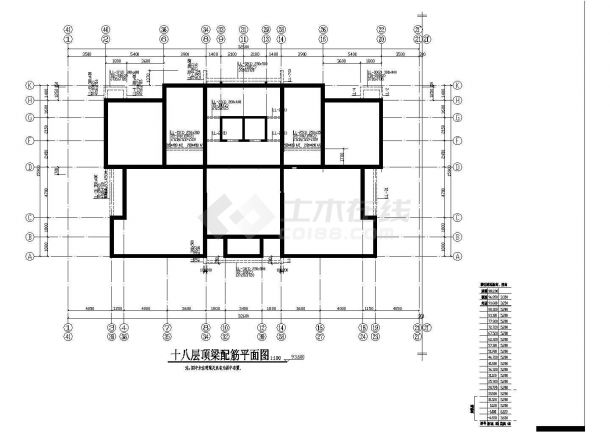 18层纯剪力墙结构住宅楼结构设计施工图-图二