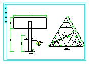 某高塔广告牌设计CAD施工图（含设计说明）-图一