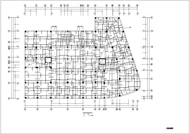 某地区多层异形柱住宅楼框架结构施工图-图一