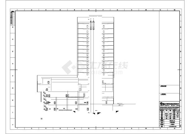 [湖南]高层框架剪力墙结构五星级酒店建筑施工图（含内装图）-图一