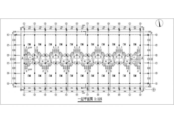铜川市某大型工厂3层砖混结构职工宿舍楼全套建筑设计CAD图纸_图1