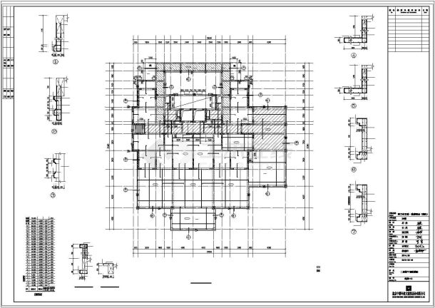 二十二层钢混剪力墙结构住宅楼结构施工cad图，共二十九张-图二