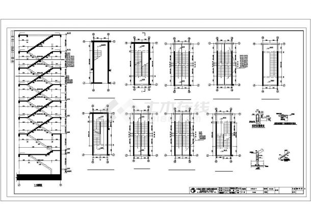 【成都】某住宅小区地下2层地上29层钢混剪力墙结构住宅楼结构施工CAD图-图一