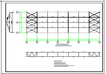 某建筑12米三角形钢屋架结构施工图