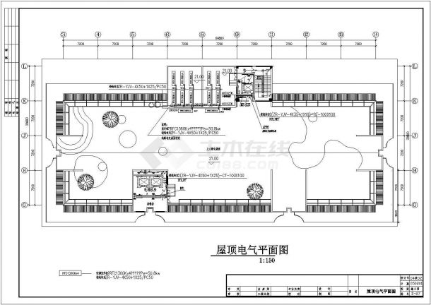 广州某图书馆电施方案设计CAD图-图二