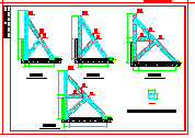 某楼顶广告牌结构施工cad设计图纸-图二