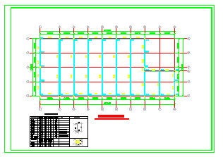 某食堂三层钢框架结构设计CAD施工图纸-图一