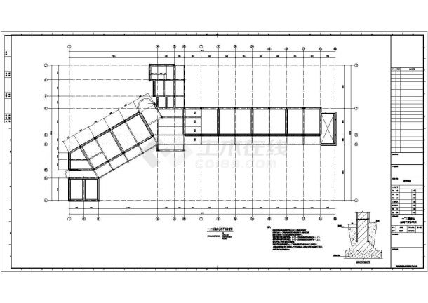 教学楼设计_某六层教学楼结构加固设计CAD图-图一
