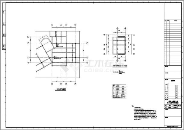 教学楼设计_某六层教学楼结构加固设计CAD图-图二