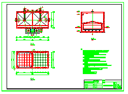 某重力式无阀滤池结构cad设计施工图纸-图二