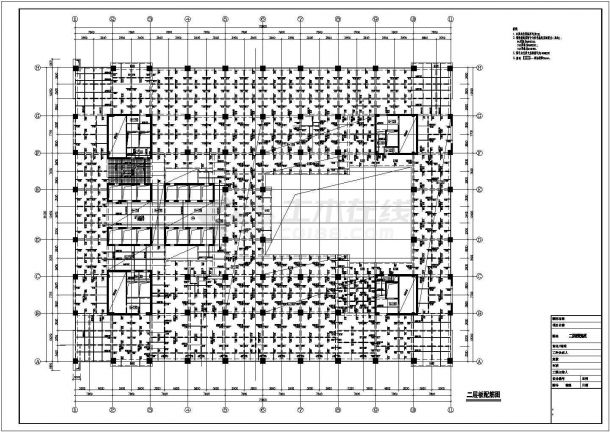 江苏22层框架剪力墙结构医院病房楼设计结构施工图，含地下三层-图二