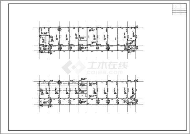 教学楼设计_某四层教学楼建筑施工CAD图-图二