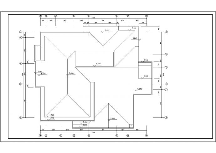 282平米2层框混结构独立私人别墅平立剖面设计CAD图纸（含效果图）_图1