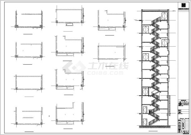 [成都]高层塔式框架剪力墙结构住宅办公区规划施工图-图二