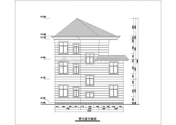 385平米3层框混结构单体别墅全套装修施工设计CAD图纸-图一