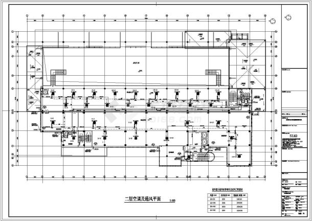 办公楼设计_某七层车管所办公楼通风空调CAD图-图二