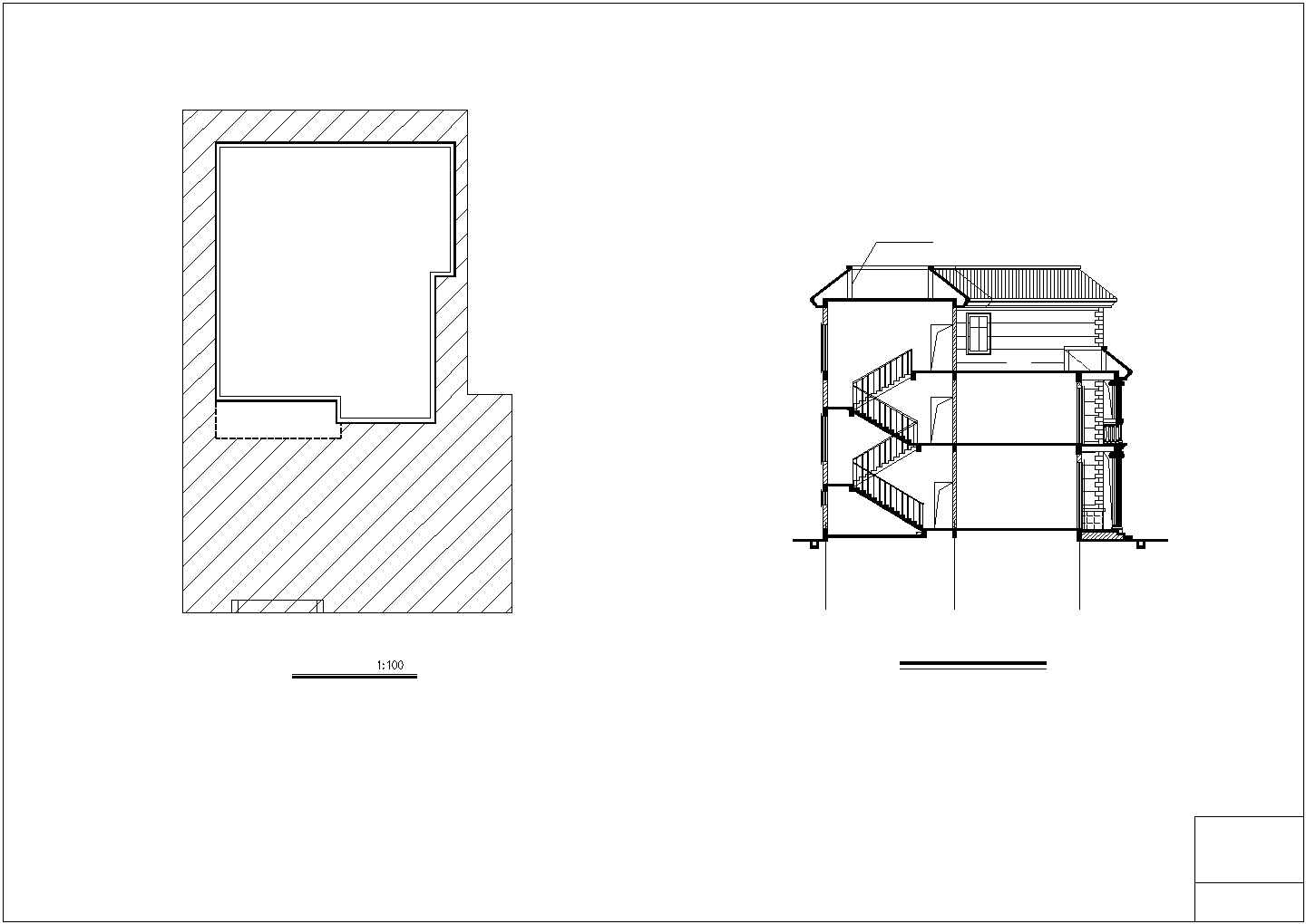 345平米3层钢混框架结构单体别墅全套建筑设计CAD图纸