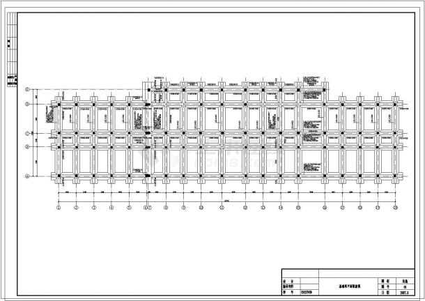 4500平米四层框架结构大学办公楼施工cad图纸-图一