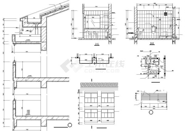 某地学生大型宿舍建筑设计CAD图纸-图二