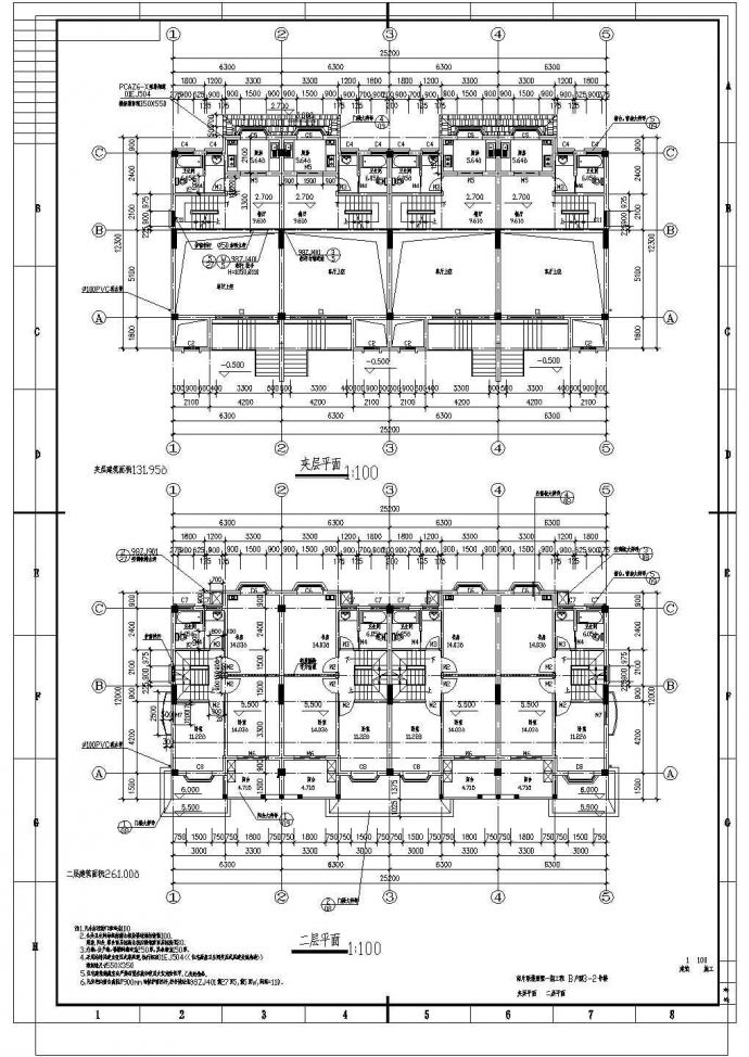 1207.7平米三层框架结构别墅建筑图纸（含设计说明）_图1
