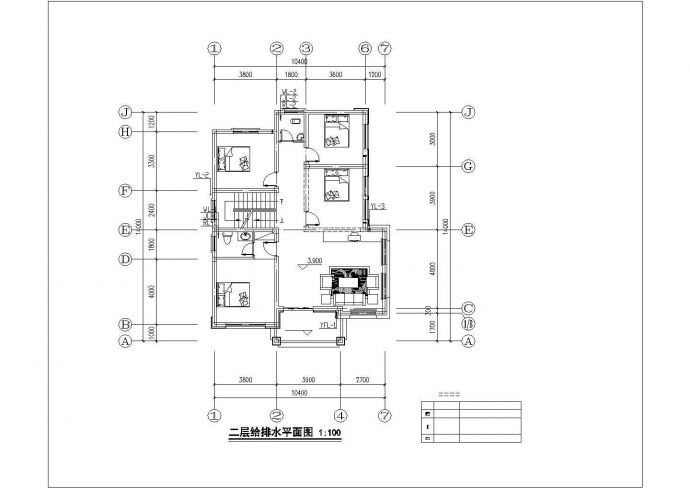 泉州市某村镇3层混合结构乡村别墅全套给排水设计CAD图纸_图1