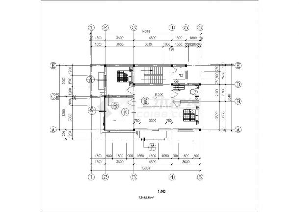 占地110平米3层混合结构独栋别墅全套建筑+-结构设计CAD图纸-图一