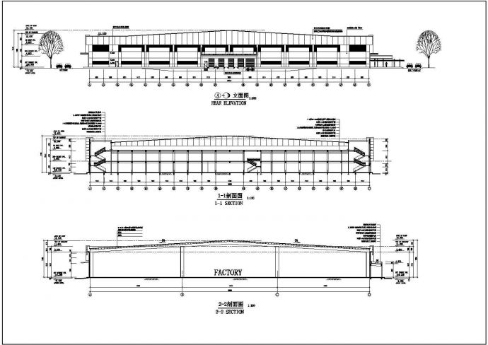 长142米 宽100.4米 2层16111.49平米框架结构塑料加工厂房建筑施工图_图1