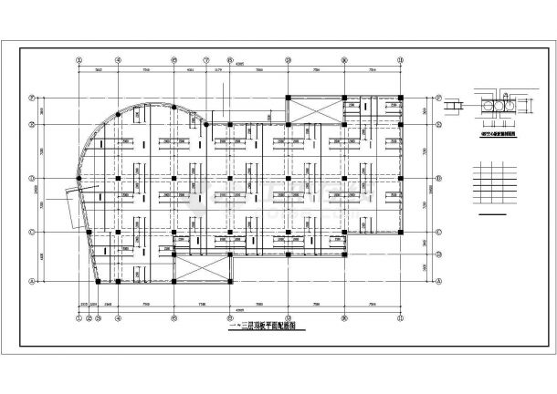 某地区五层办公楼剪力墙结构设计施工图-图二