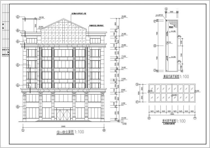 某多层砌体结构综合楼设计cad全套建施图_图1