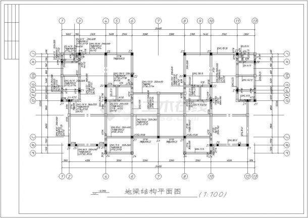 宜兴市某村镇3层混合结构单体别墅全套结构设计CAD图纸-图二