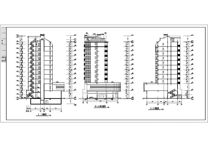义乌某小区多层住宅楼全套建筑施工设计cad图(含坡屋顶窗定位图)_图1
