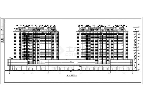 义乌某小区多层住宅楼全套建筑施工设计cad图(含坡屋顶窗定位图)-图二