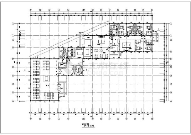 食堂设计_某地大型食堂全套CAD图纸-图二