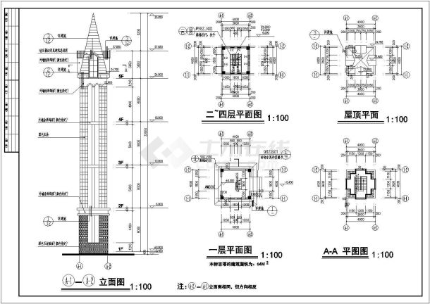 会所设计_长江边某豪华会所设计CAD图-图二