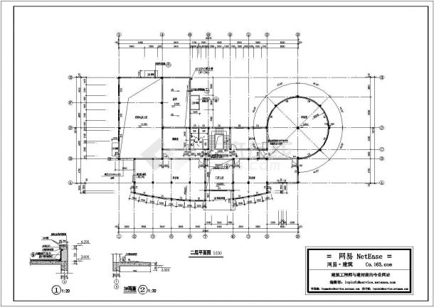 【苏州】某扬州按摩会所全套建筑施工设计cad图(含建筑设计说明)-图二
