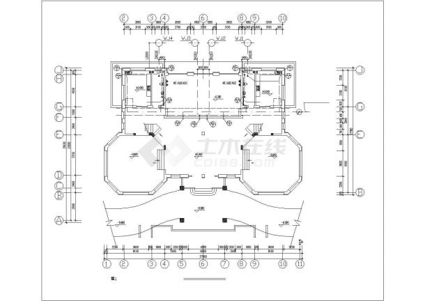 徐州市某别墅区3层框架结构单体别墅全套水暖系统设计CAD图纸-图一