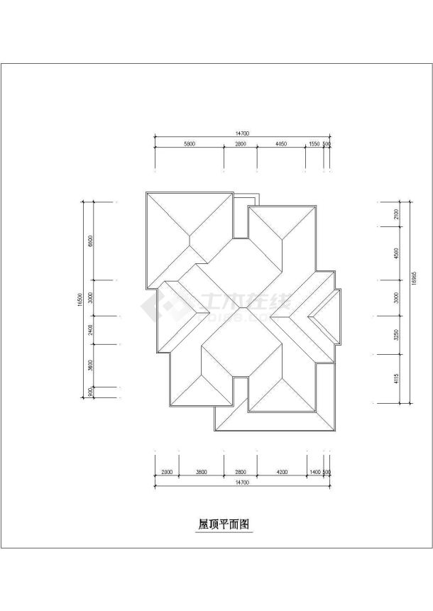 386平米双层框架结构单体别墅平立剖面设计CAD图纸（含效果图）-图一