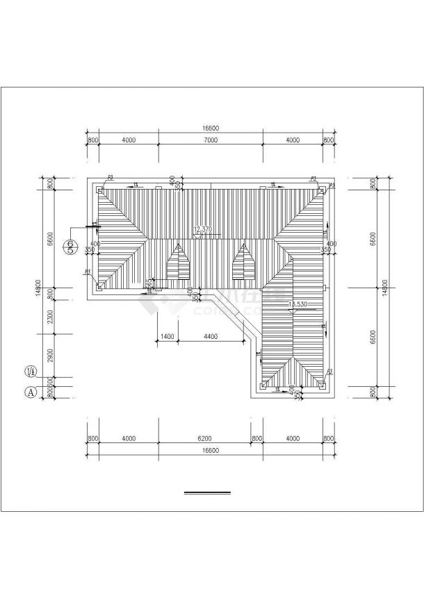 占地180平米左右3层砖混结构单体别墅全套建筑设计CAD图纸-图一