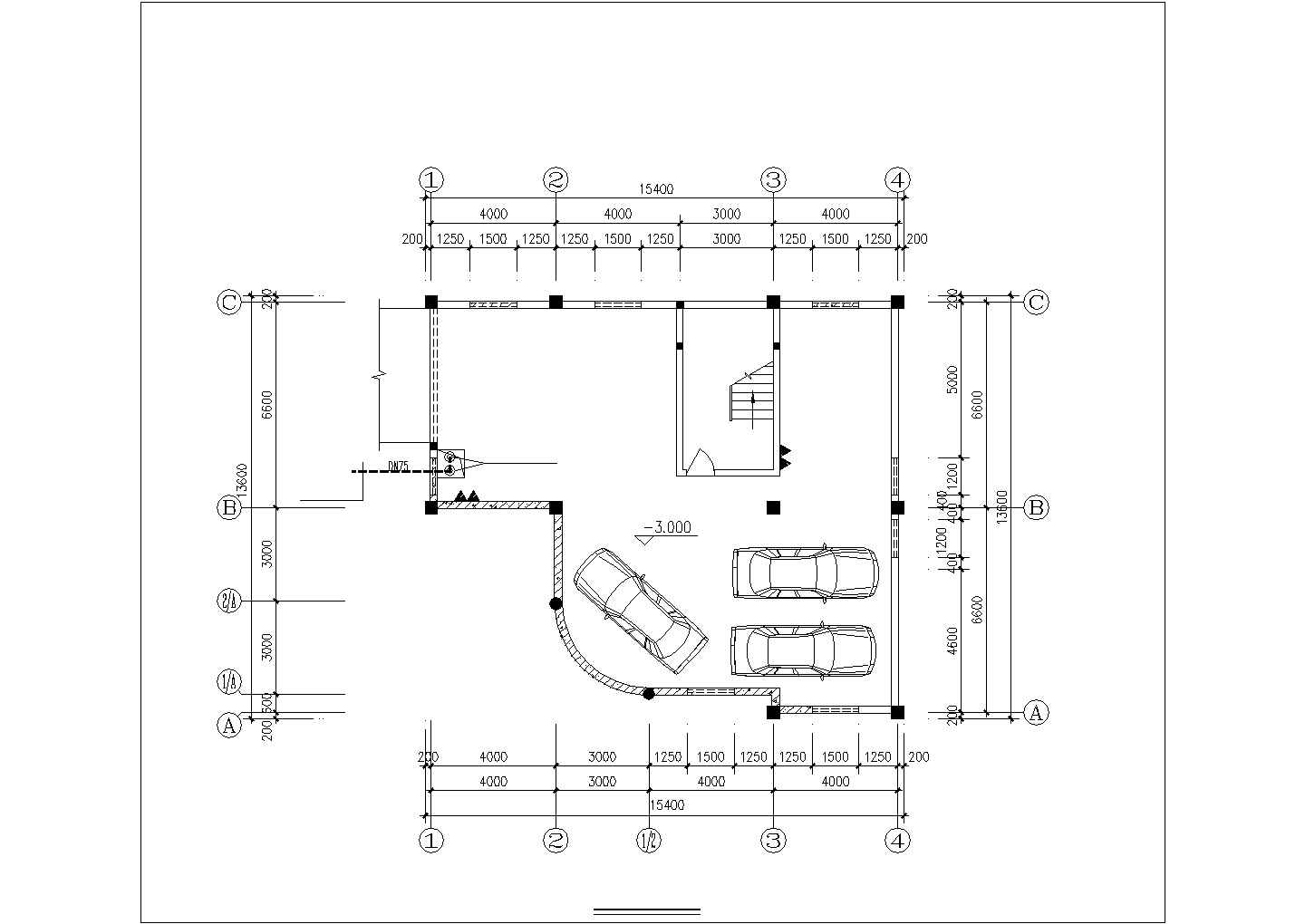 慈溪市某别墅度假区3层休闲背书全套给排水设计CAD图纸