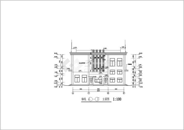 某食品厂2450.01平方米二层框架结构职工餐厅设计cad建筑施工图（含设计说明）-图一