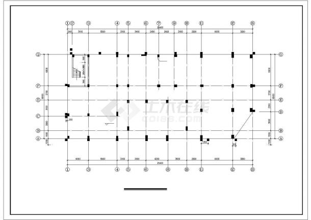 某地13层1梯3户住宅楼全套建筑设计cad图(含各层平面图)-图一