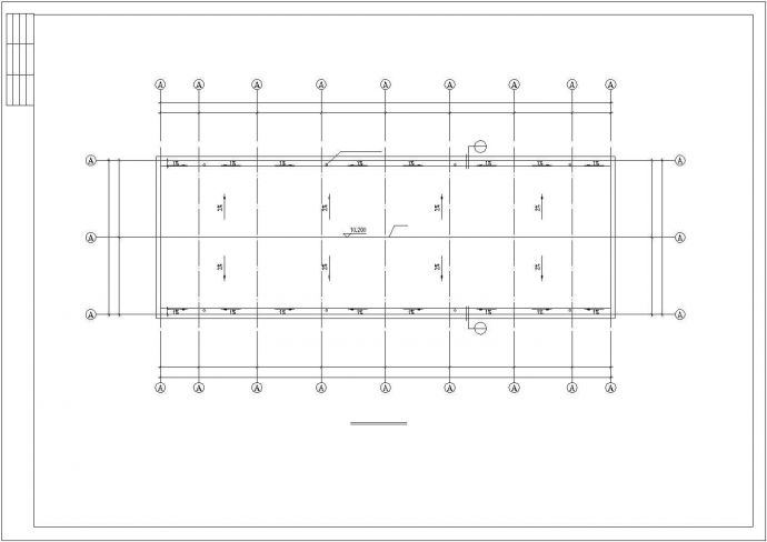 某制衣厂863平方米框架结构车间设计cad建筑施工图（含设计说明）_图1