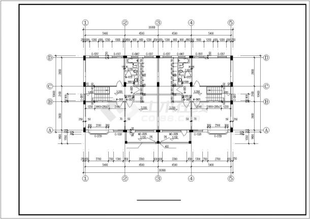 436平米2层混合结构单体别墅全套建筑设计CAD图纸（含效果图）-图二